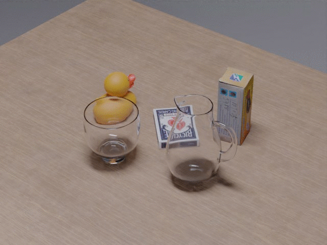 Scene where objects move